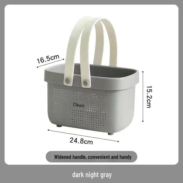 Portable Shower Caddy for Dorms: Toiletries Storage Basket with Draining Design