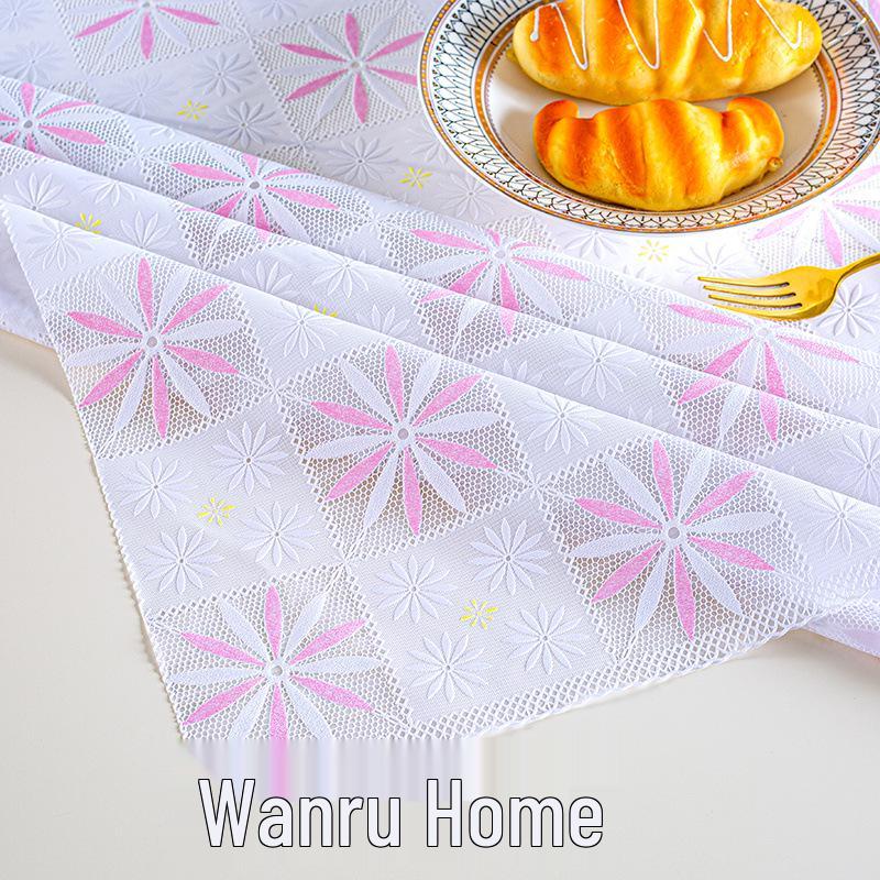 European Plain Lace Waterproof PVC Tablecloth - Anti-Scalding, No-Wash, Rectangular Dining & Coffee Table Mat