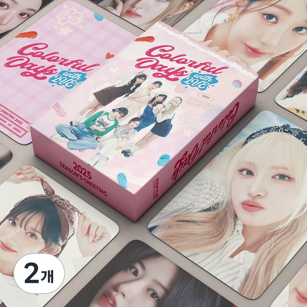 IVE 2025 Season's Greetings Colorful Days Photocard Photocard Non-conformist Domusong Dakku, 2 Pcs