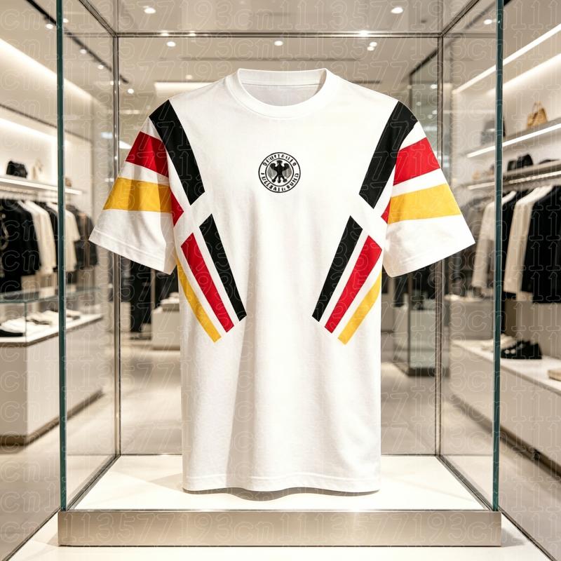 2026 Estate Nuova Germania Calcio Maglietta 3D Asciugatura Rapida e Traspirante Magliette per Tifosi di Calcio Top