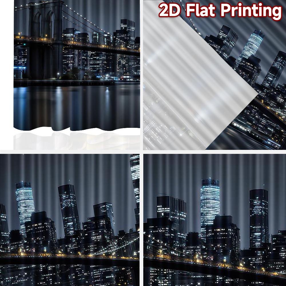 2D Flat Photography Backdrop Tapestry City Night Skyline 100% Polyester Family Party Decoration Perfect for Suitable for