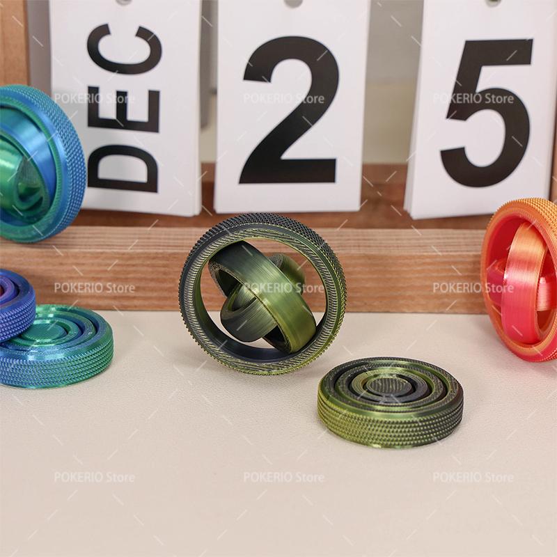 Hot 3D Fidget Spinner Rotating Ball Toy Creative Fingertip Gyroscope Gravity Rotation Anxiety Relief Novelty Decompression Toy