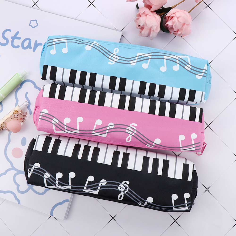 Stationery Piano Note Pencil Bag Musical Pencil Cases Student Pencil Case Musical Note Piano Pouch