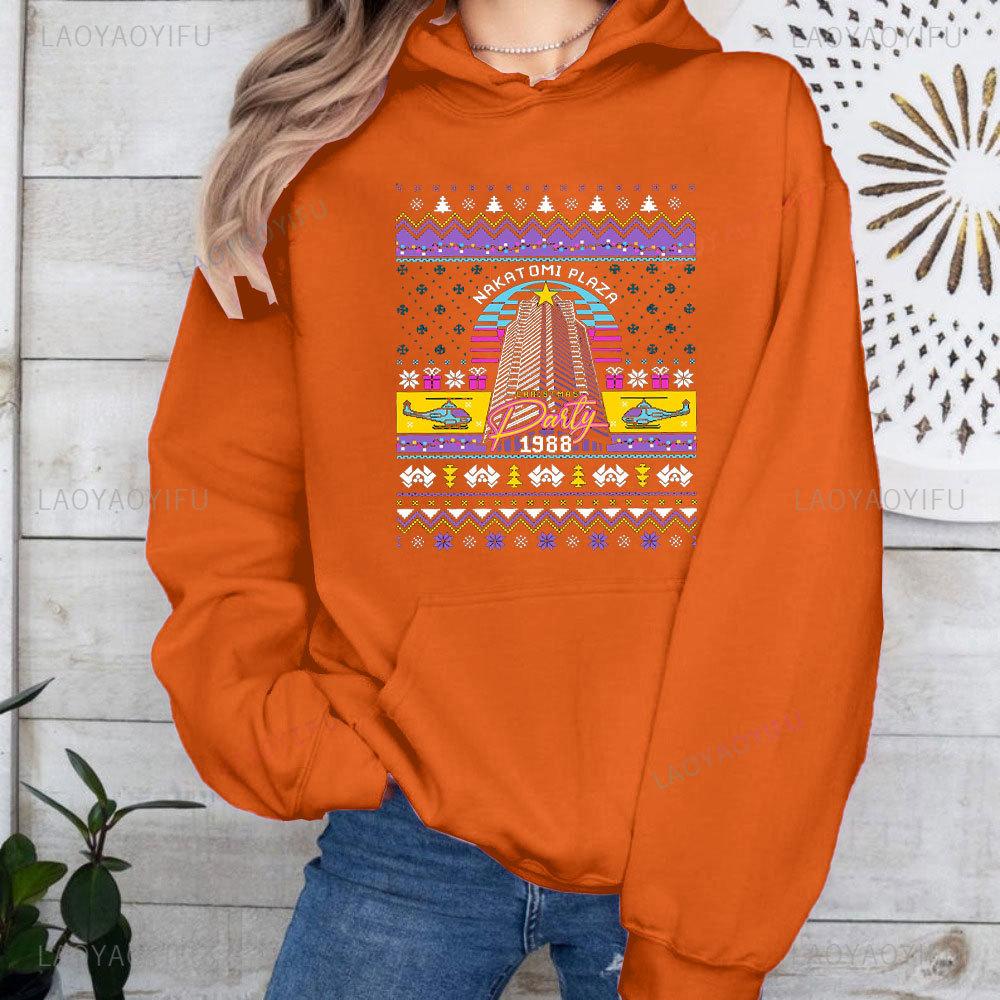 

Крепкий орешек Уродливый рождественский свитер Накатоми Плаза Рождественская вечеринка 1988 Толстовка Джон Макклейн Уродливые худи Рождественские кинотопы XL