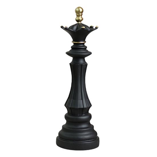 Chess Piece Statue Collectible Black White Horse Sculpture King Queen Knight Chess Piece Figurine for Home Office Desk Shelf Decoration
