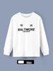 Boys' Long-Sleeve White T-Shirt - Spring/Autumn 2025 Trendy Loose Fit