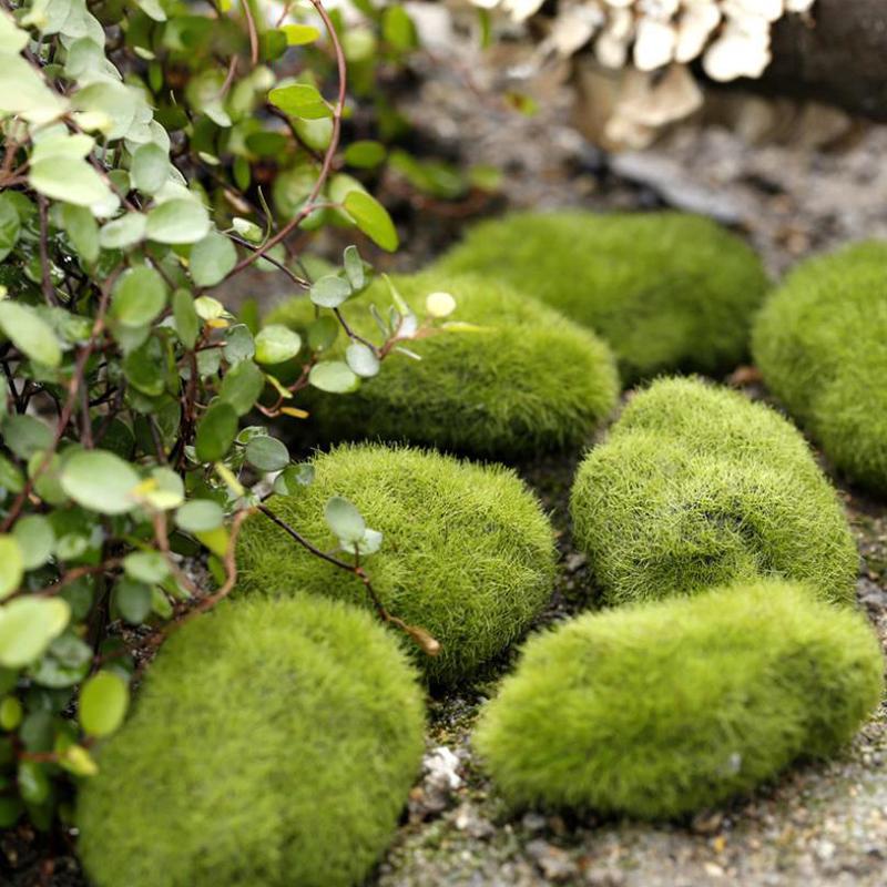 4Pcs Micro Landscape Artificial Moss Stone Fairy Garden Bonsai Fake Moss Decor