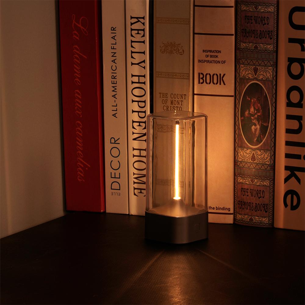 LED Minimalist Cordless Table Lamps 3 Levels Dimmable Rechargeable Camping Atmosphere Light Magnetic Filament Wireless Lamp