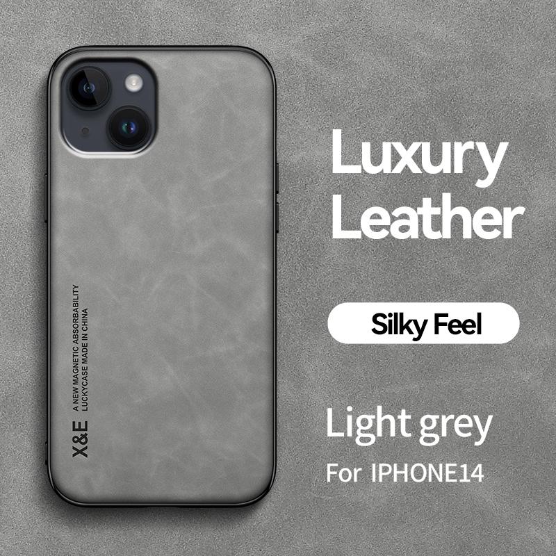 Luxury Magnetic Sheepskin Soft Leather Cases For iPhone 14 13 12 11 Pro Max Mini X XR XS SE 2 7 8 Plus Support Car Holder Cover