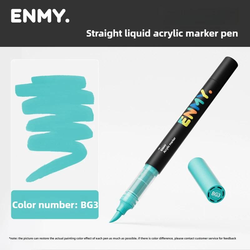 1 Pieza ENMY 60 Colores Marcadores Acrílicos Líquidos Directos Mezclables Punta Suave No Transparentes Marcadores de Arte Material Escolar Papelería