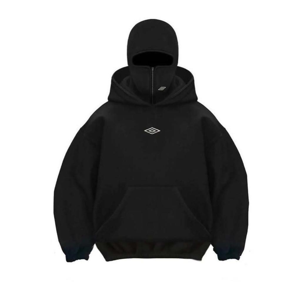 BeatStreet Double Hat Hoodies Balaclava Streetwear Hip Hop Fashion Face Mask Hoodie Jacket Coat Men Women Autumn Winter Zipper Sweatshirts