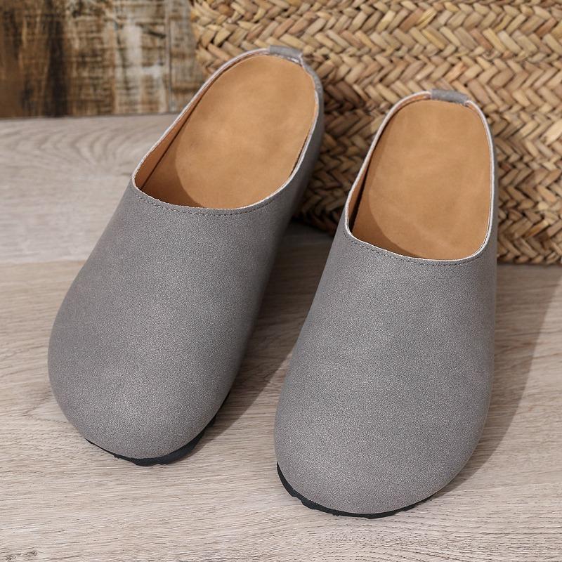 Women Flats Suede Slippers Fashion Casual Mules Shoes 2025 Autumn Designer Slingback Sandals Classical New Trends Zapatos Mujer