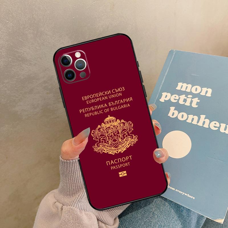 Bulgaria Flag Passport Case For iPhone 17 Air 15 14 13 12 11 16 Pro Max 13 mini XR 15 16 Plus 16e Back Cover Shell