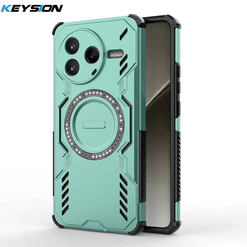 KEYSION Hollow Heat Dissipation Case for POCO F7 Pro F7 Ultra Magnetic Cooling Shockproof Phone Cover for Xiaomi POCO F7 Ultra