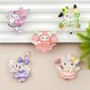 Sanrio Cartoon DIY Luminous Resin Accessories: Cream Glue Handmade Hair Clip, Keychain, Refrigerator Magnet, Phone Ornament.