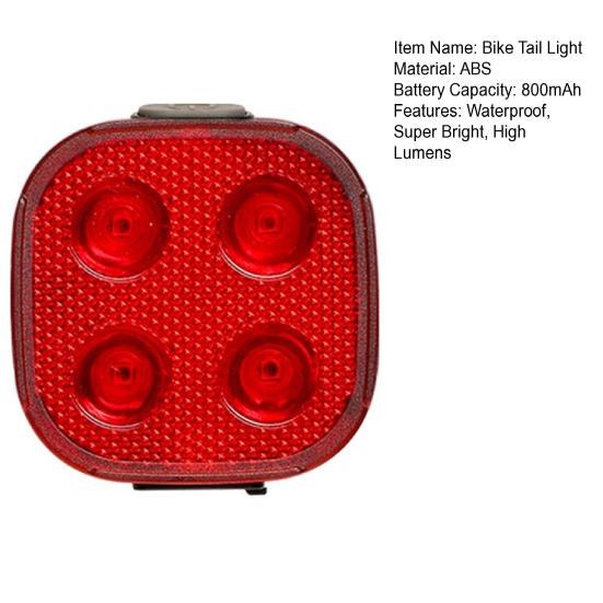 Lumiere Velo Arriere Meroca Feu Arrière De Vélo Avec Capteur Intelnt De Freinage Phare Arrière Rechargeable Pour Vtt Clignotant Velo