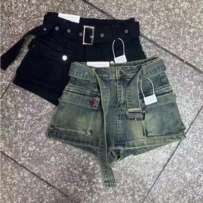 New High-Waist A-Line Denim Shorts for Women - Slim Fit, Hip-Hugging Hot Pants