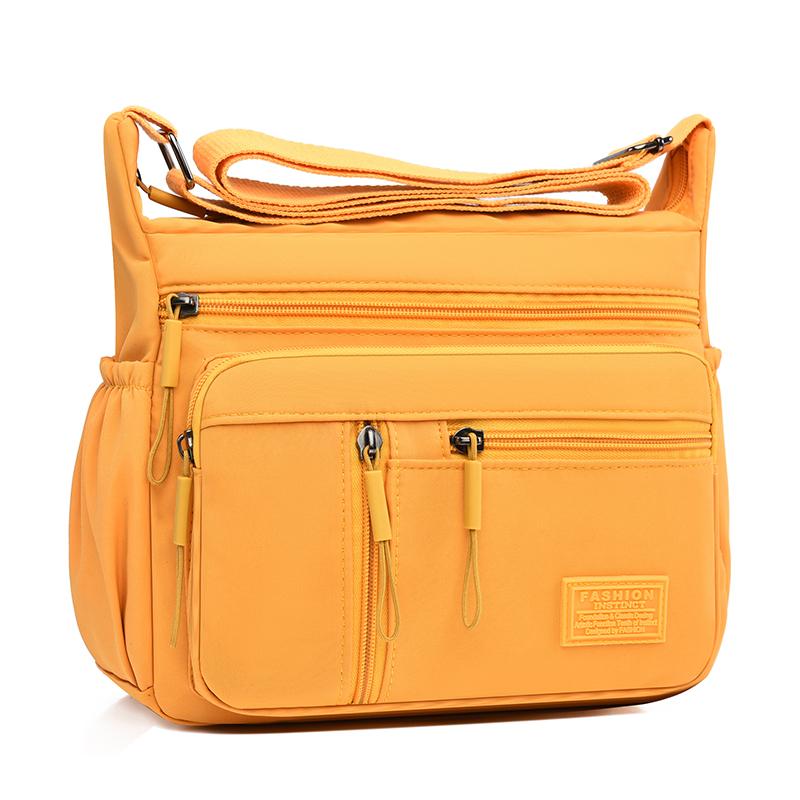 

Модная женская сумка кроссбоди с несколькими карманами, высококачественная водонепроницаемая нейлоновая сумка на плечо, женская сумка-мессенджер большой вместимости, сумочка жёлтый