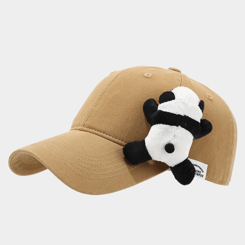 Cute Panda Embroidered Baseball Cap For Women Summer Sun Protection With Curved Brim And Adjustable Strap