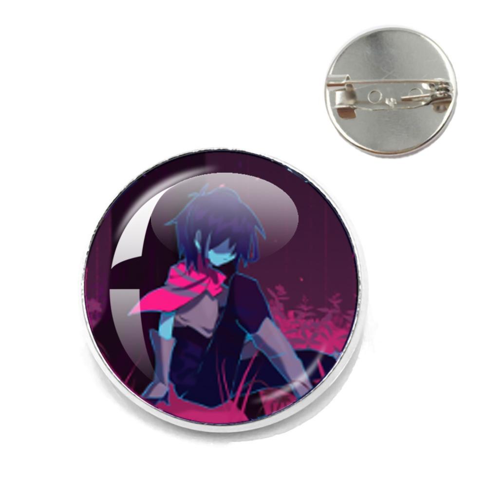 Deltarune Postava ze hry Kris Vtipný Meme Kovové Špendlíky Skleněná Brož Odznaky Doplňky Špendlíky Herní Fanoušci Přátelé Šperky Dárek