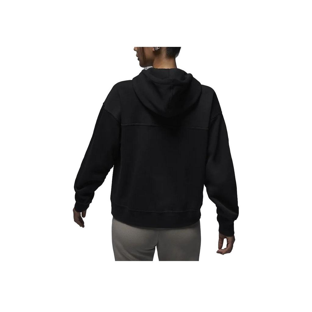 Jordan Pattern Print Long Sleeve Hoodie Women Tops Black DZ3267-010