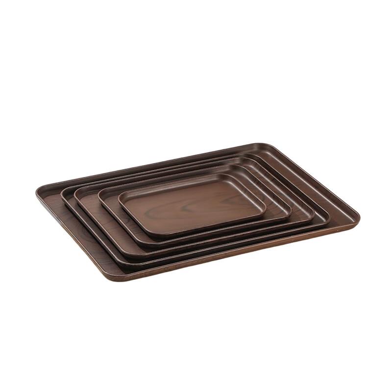 ZISIZ Extra Large Rectangular Plastic Serving Tray (2-Pack)
