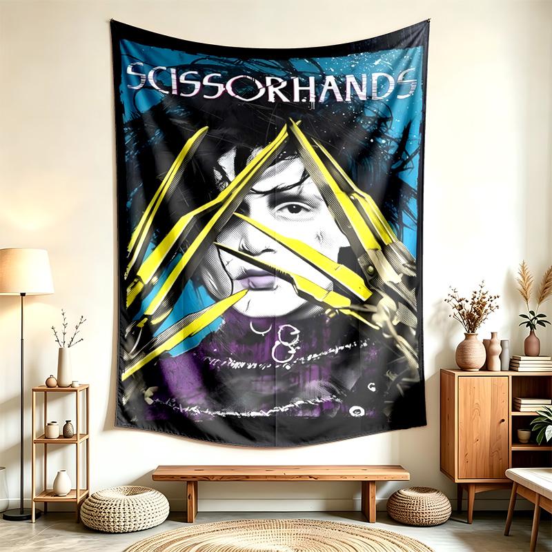 Eduardo manos de tijera (1) Tapiz Adecuado Para Decorar Hogares Residencias Estudiantiles Y Dormitorios Suave Al Tacto Y Un Regalo Perfecto Para Amigos Y Familiares