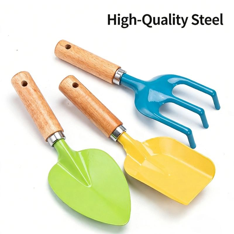 3Pcs Children Gardening Tool Set Gardening Tools Suitable For Children Best Outdoor Beach Gift Garden Baby Beach Toy