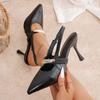 Spring and Autumn 2025 New Pointed Toe White Shallow Mouth High Heels Women's Stiletto Air Quality Single Sandals