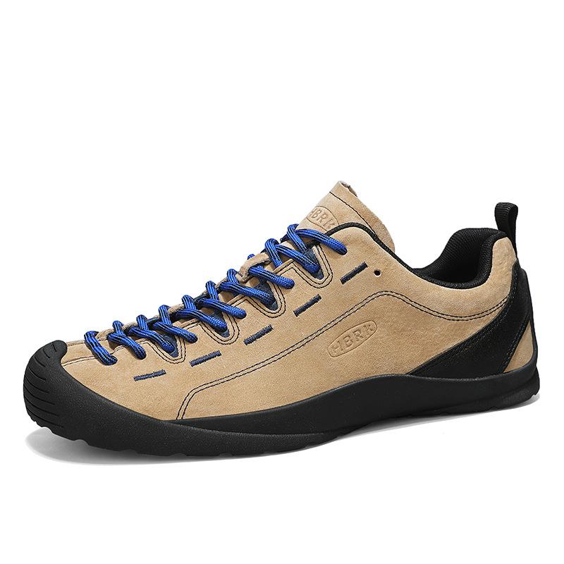 Pantofi de drumeție pentru bărbați, din piele de porc de prim strat, impermeabili pentru exterior și rezistenți la uzură, pentru camping și sport, antiderapanți, pantofi casual la modă pentru drumeție