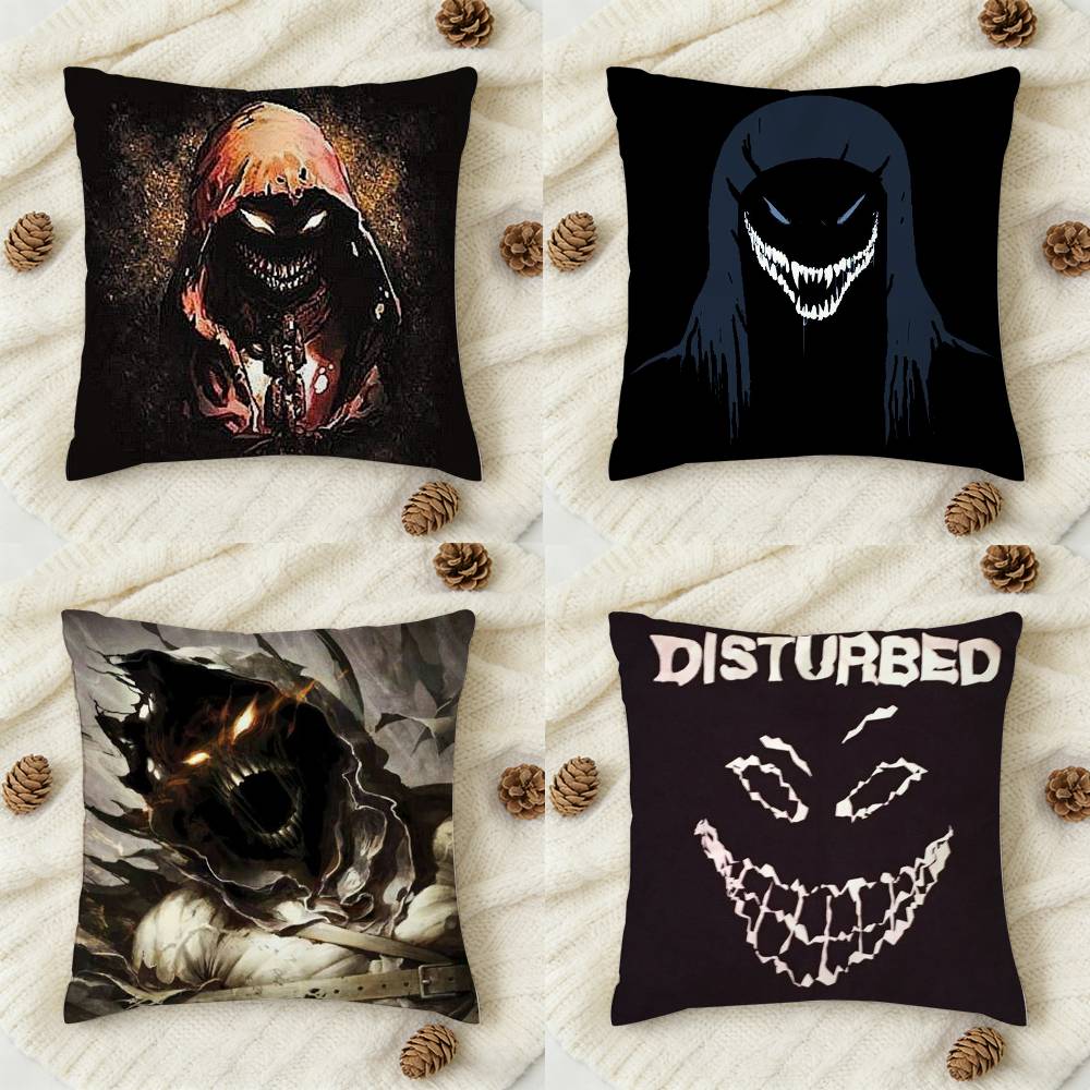 Disturbed The Sickness Doublesided Printed Square Decorative Cushion Cover for Sofa Living Room Home Decor