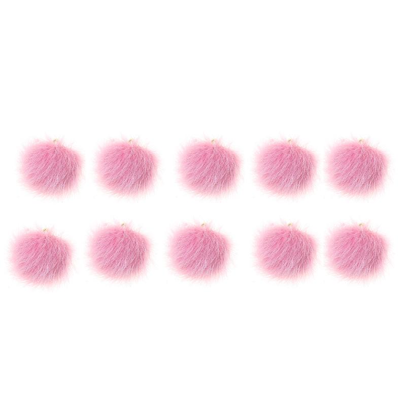 10/Saco Multi-colorido pelúcia bola de pele pingente DIY artesanato bola encantos brincos jóias fazendo acessórios