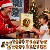 2025 Christmas Advent 2D Dog Ornaments Home Decor Cute Animal Countdown Calendar Christmas Decor for Kids Adults Wall Mantel