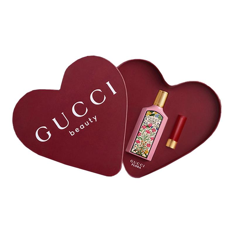 Gucci Dream Gardenia Perfume Gold Tube Lipstick Color Velvet Mist Lipstick Love Limited Gift Box Set EDP Jasmine Pear Blossom 50ml+3.5g золотой