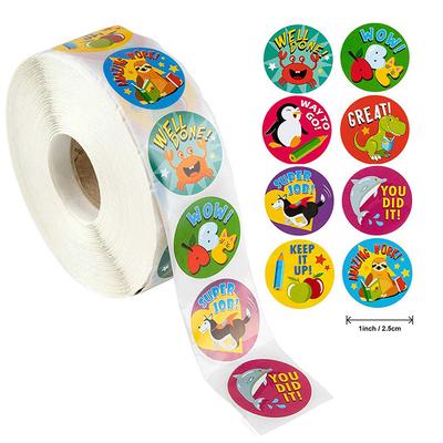 Cartoon Animal Stickers Reward Self-Adhesive Label Stickers For Children