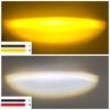Motorcycle Fog Lights with Cut Switchable High Deck Truck Auxiliary Set of 2 Switch X-STYLE Lines, 20W, Two-Color LED, Yellow/White, Compact,