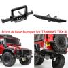 Cnc Aluminum Front Rear Winch Bumper Set For 1/10 Rc Crawler Traxxas Trx-4