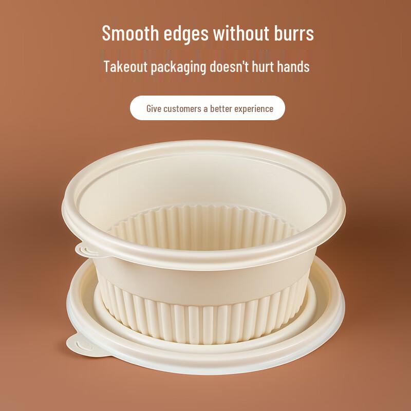 Biodegradable Corn Starch Round Bowls with Lids