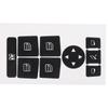 6Sheets Black A/C Central Control Button Stickers  for Mercedes Benz 2007-2014