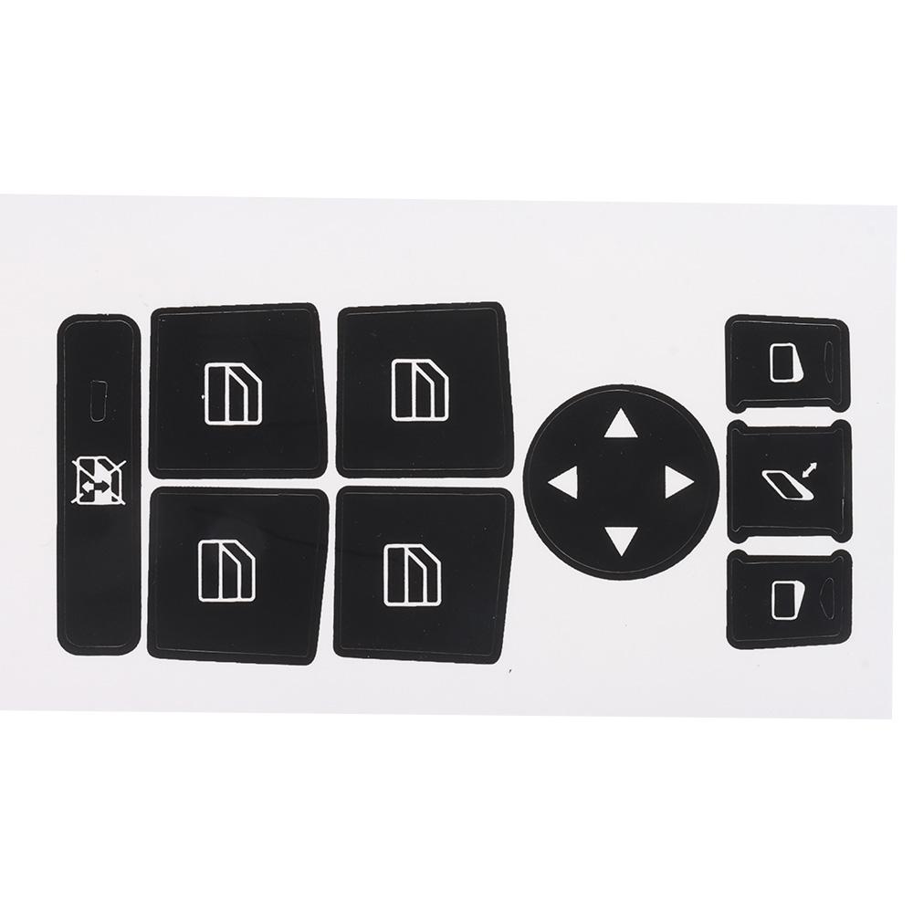 6Sheets Black A/C Central Control Button Stickers  for Mercedes Benz 2007-2014