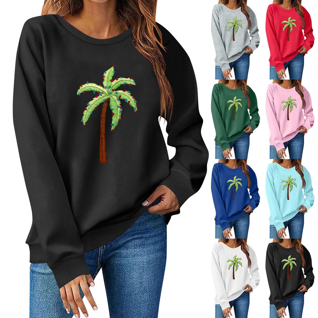 Women  Tops Women's Long Sleeve Sweatshirt Casual Crewneck Loose Fit Pollover Fleece Tops