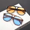 New Vintage Square Double Beam Sunglasses Women Brand Designer Men Sun Glasses Female Shades Fashion Driving