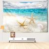 Beach Starfish Scenery Tapestry Wall Hanging Natural Minimalist Art Bohemian Hippie Bedroom Living Room Home Decor