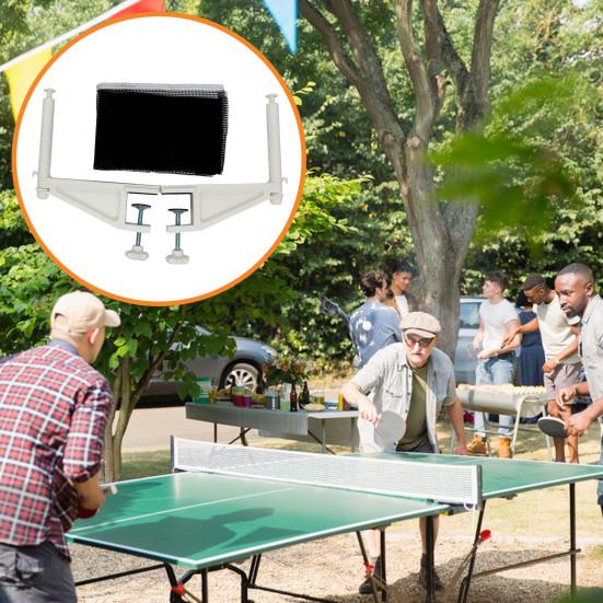 Table Tennis Net Set Professional Training Practice Ping Pong Net with Clamps Adjustable Table Tennis Net Clamp Post Set