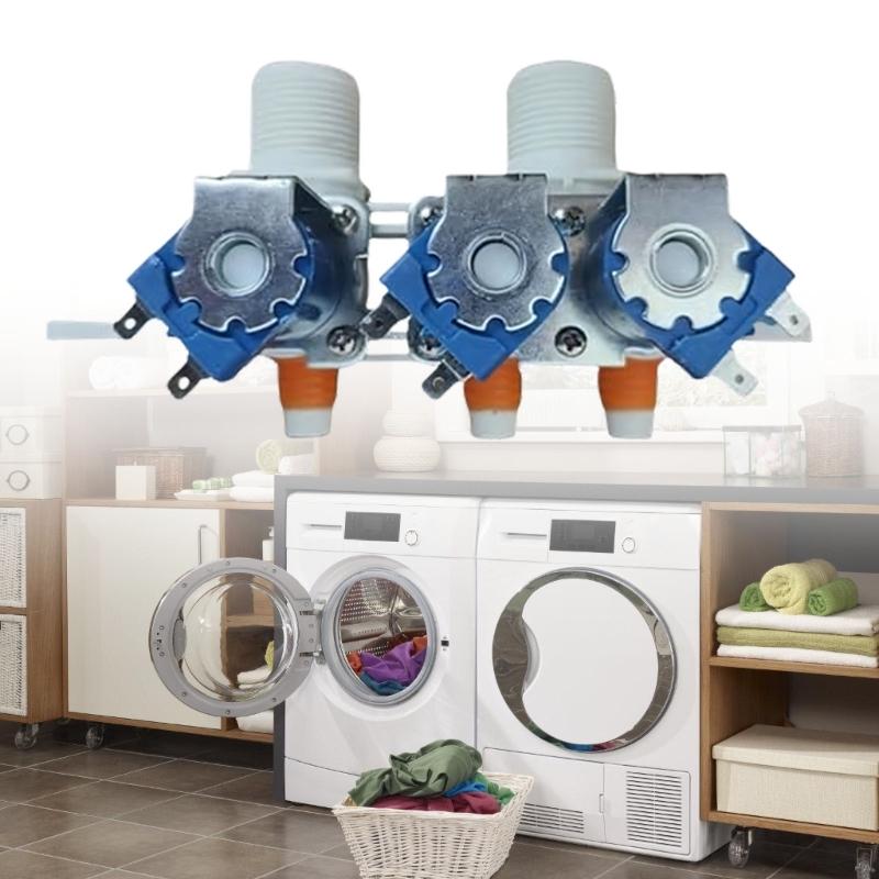Washing Machine Water Inlet Valves 2 Input 3 Output Design Water Valves for 334903220309 Washers Part Easy To Install