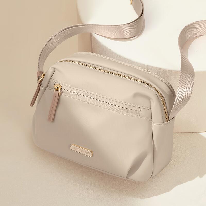 GOLF Crossbody Bag, Handbag, Water-Resistant Shoulder Bag, Phone Pouch, Apricot Color