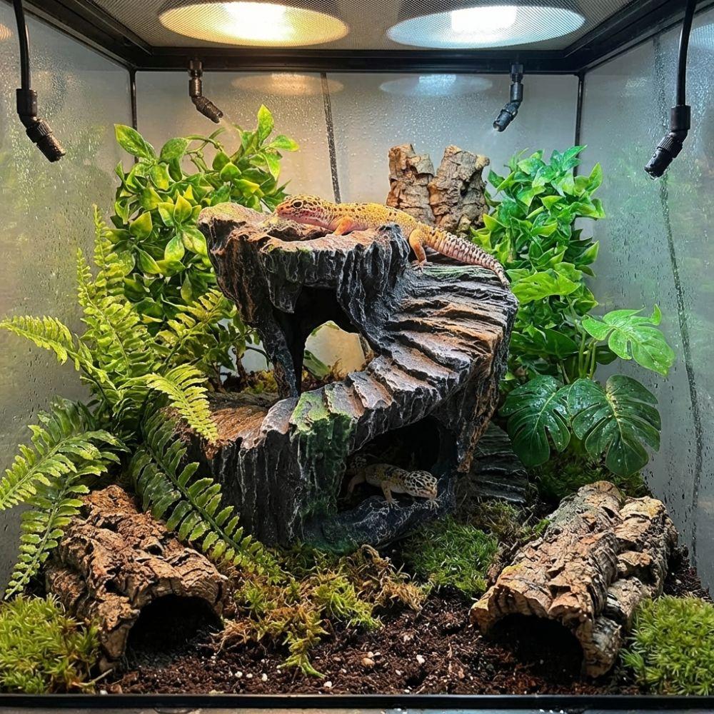 Non-Toxic Turtle Basking Platform Resin Reptile Hiding Cave  Aquarium Decoration