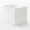 MUJI Polypropylene File Box A4 White 25cm W x 32cm D x 24cm 44902875 Standard, Size, Gray, Approx. H,