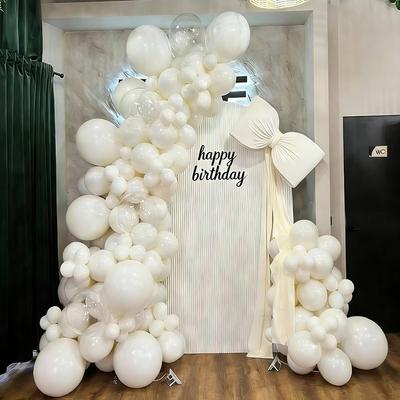 5-36inch White Balloon Party Design Birthday Wedding Party Coming Age Ceremony Background Home Indoor Outdoor Scene Decoration