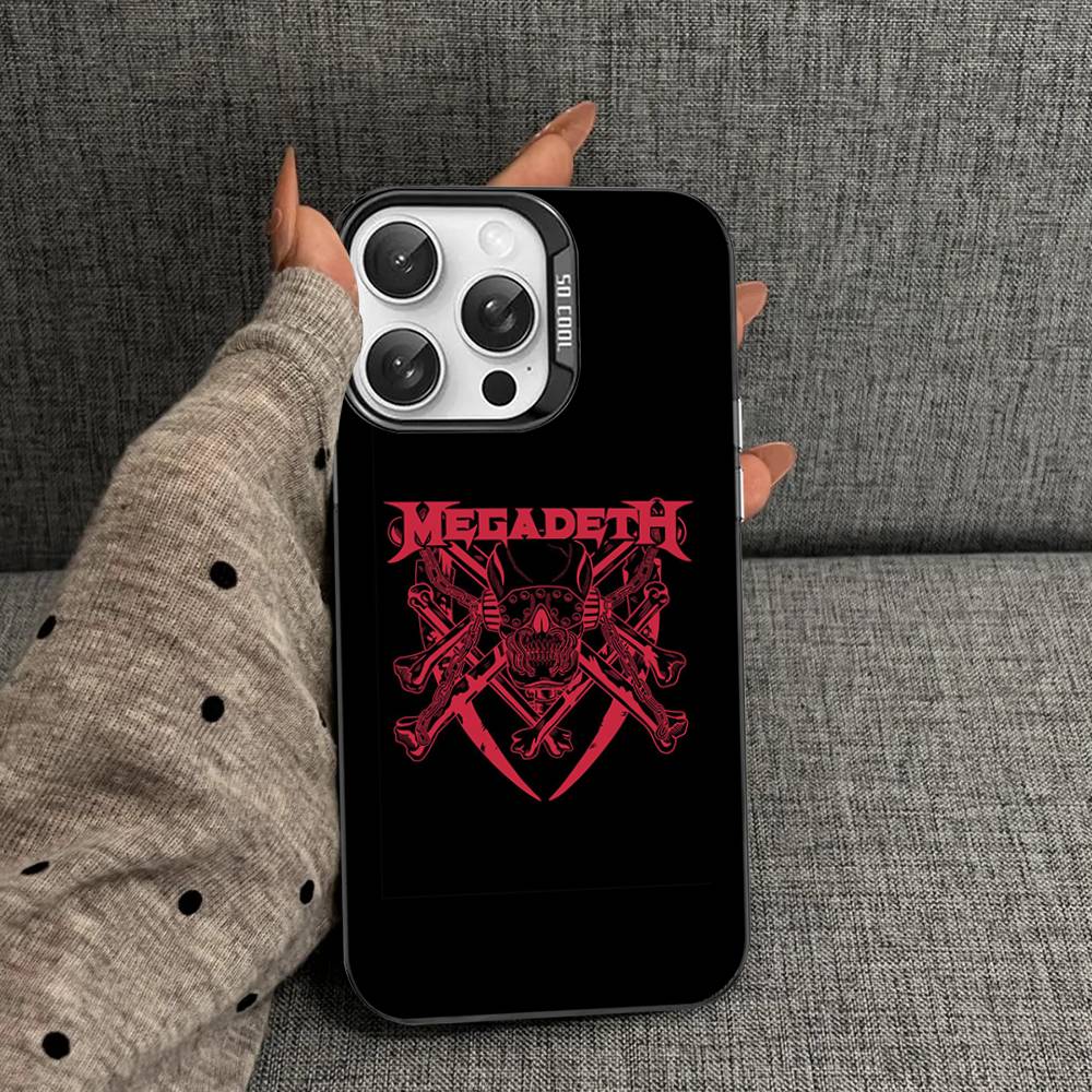 

Music Band M-Megadeth Phone Case For IPhone 17 16 15 14 13 Pro 12 11 Pro Max PLUS Color Back Cover iphone XS